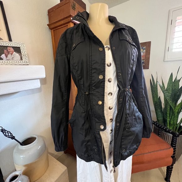 BLANC NOIR Flannel Lined Multi Pocket Jacket Size L - Picture 1 of 8